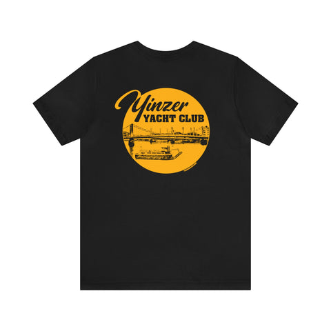 Yinzer Yacht Club - PRINT ON BACK - Short Sleeve Tee T-Shirt Printify Black S 