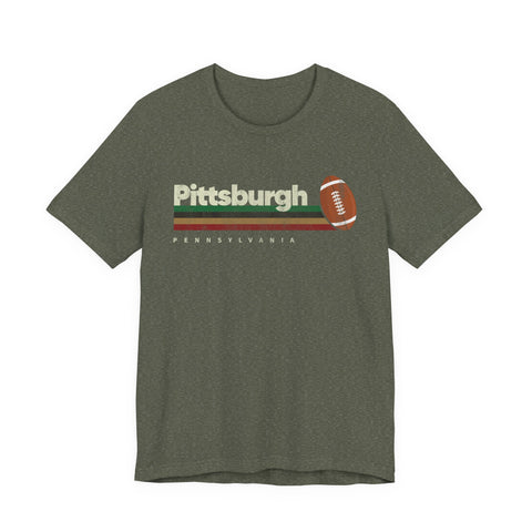 Pittsburgh Vintage Football - Unisex Jersey Short Sleeve Tee