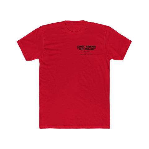 Pittsburgh Civic Arena "The Igloo" T-Shirt Print on Back w/ Small Logo T-Shirt Printify Solid Red S 