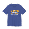 Vote Crosby Malkin 2024 - Election - Short Sleeve Tee T-Shirt Printify Heather True Royal XS