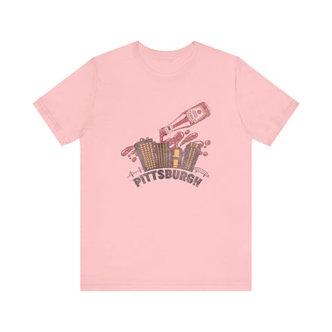 Steel City Dahntahn Splash of Heinz Ketchup T-Shirt T-Shirt Printify Pink S 