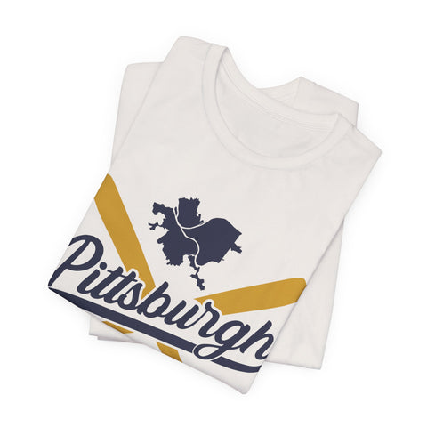 Pittsburgh Vintage Baseball Bats - Unisex Jersey Short Sleeve Tee