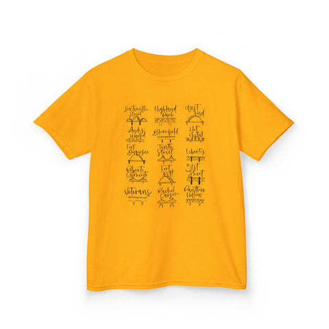 Pittsburgh Bridges Doodle - Kids Graphic T-Shirt