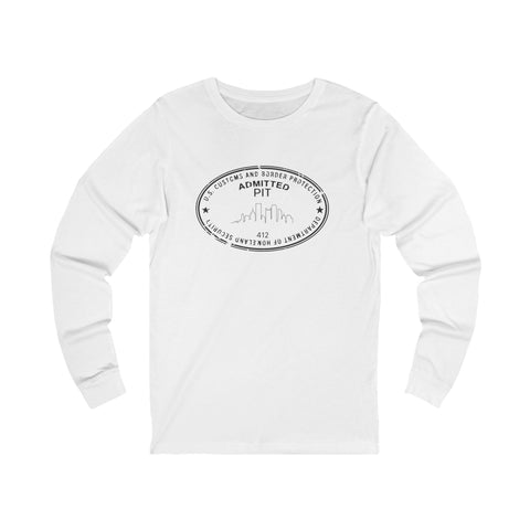 Pittsburgh Border Stamp - Unisex Long Sleeve Tee