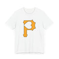 Heart of Pittsburgh - P for Pittsburgh Series - PRINT ON BACK - Short Sleeve Tee T-Shirt Printify   