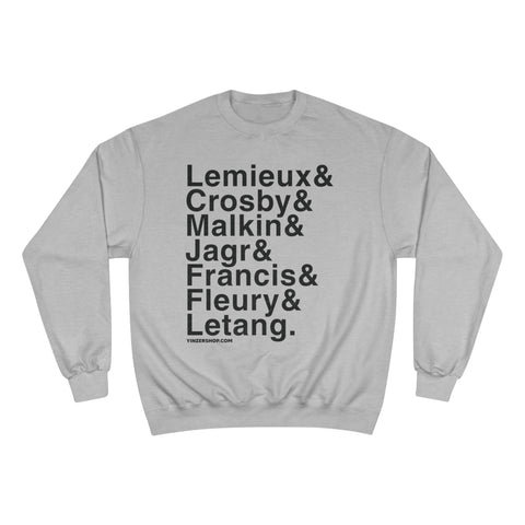 Famous Pittsburgh Penguins Ampersand - Champion Crewneck Sweatshirt Sweatshirt Printify Light Steel S 