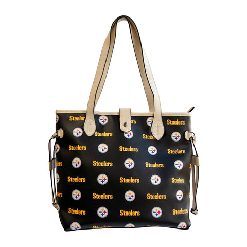 NFL Pittsburgh Steelers Patterned Tote Purse Little Earth Productions