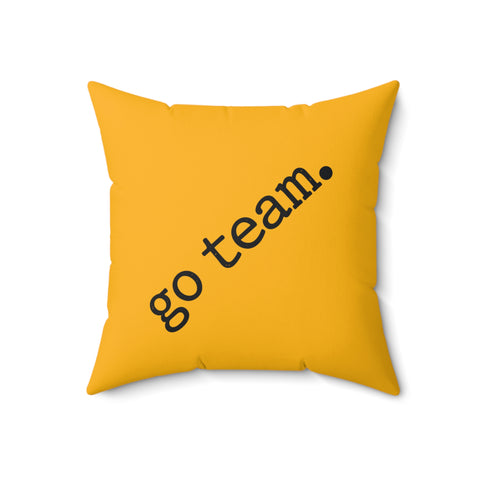 Go Team Pillow — Yellow Cheer Decorative Throw Pillow
