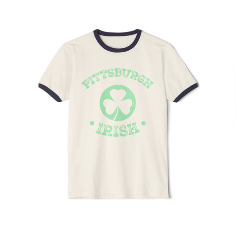 Pittsburgh St. Patrick's Day - Unisex Cotton Ringer T-Shirt