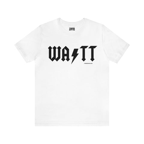 TJ Watt - AC/DC - Short Sleeve Tee T-Shirt Printify White S 