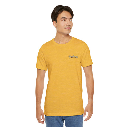 Vintage Pittsburgh Sunset (Print on Back) - Unisex Jersey Short Sleeve Tee