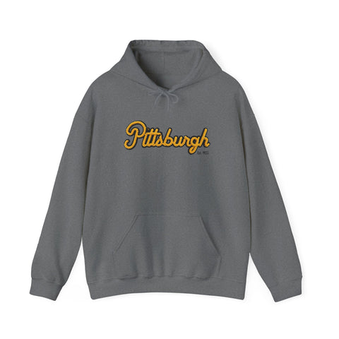 Pittsburgh Faux Embroidery Unisex Heavy Blend™ Hooded Sweatshirt