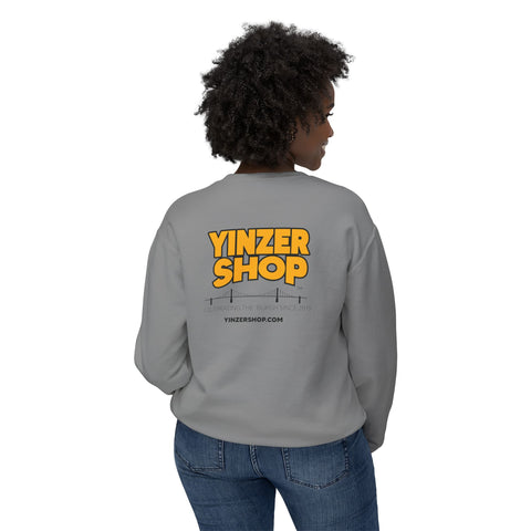 YinzerShop Serving Since 2015 - Print on back - Comfort Colors® 1466 Unisex Lightweight Crewneck Sweatshirt