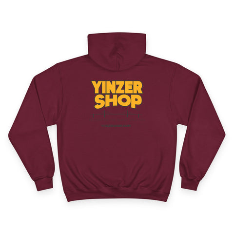 Yinz R Nebby - Print on back - Champion Hoodie