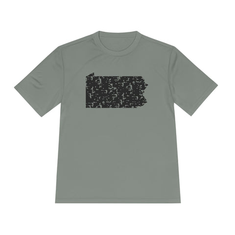 Pennsylvania Grunge - Sport-Tek Unisex Moisture Wicking Tee