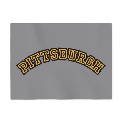 Pittsburgh Block Letters - TT Style - Sweatshirt Blanket