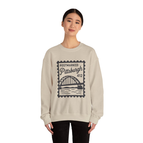 Vintage Pittsburgh Stamp - Heavy Blend™ Crewneck Sweatshirt