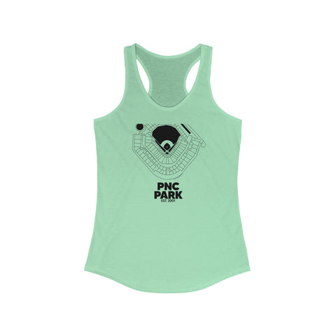 Pittsburgh Pirates PNC Park Women's Tank Top Shirt Tank Top Printify XS Solid Mint 