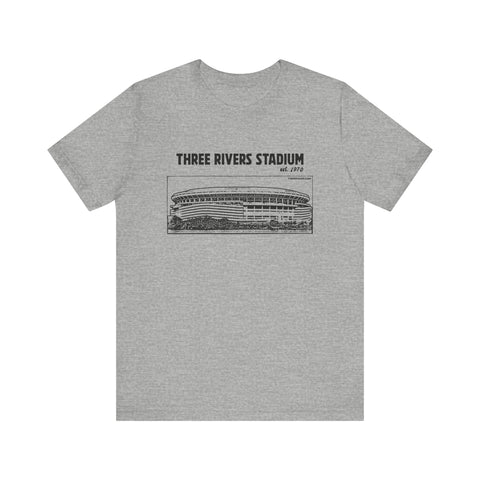 Three Rivers Stadium - 1970 - Retro Schematic - Short Sleeve Tee