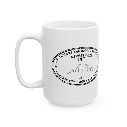 Pittsburgh Border Stamp -  Coffee Mugs (11oz, 15oz)