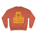 Pittsburgh, City of Bridges - Champion Crewneck Sweatshirt Sweatshirt Printify Orange XL 