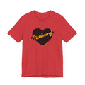 Pittsburgh Retro Heart - Short sleeve t-shirt T-Shirt Printify Heather Red S