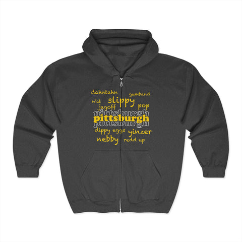 Pittsburgh Yinzerisms - Unisex Heavy Blend™ Full Zip Hooded Sweatshirt