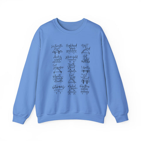 Pittsburgh Bridges Doodle - Heavy Blend™ Crewneck Sweatshirt