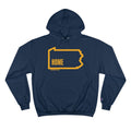 Pittsburgh, Pennsylvania, Home  - Champion Hoodie Hoodie Printify Navy S 