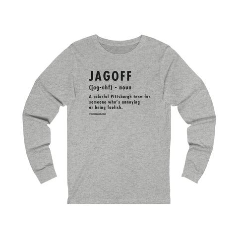 Pittsburghese Definition Series - Jagoff - Long Sleeve Tee Long-sleeve Printify XS Athletic Heather 