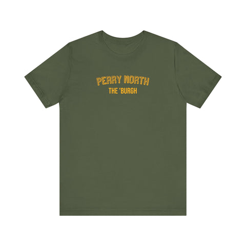 Perry North - The Burgh Neighborhood Series - Unisex Jersey Short Sleeve Tee T-Shirt Printify Military Green XS 