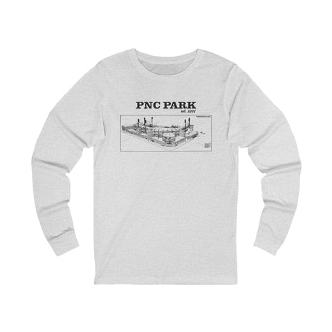 PNC Park - 2001 - Retro Schematic - Long Sleeve Tee