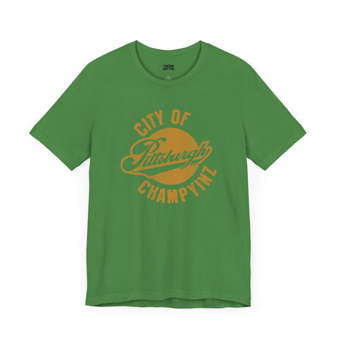 Retro Pittsburgh City of ChampYinz - Short Sleeve Tee T-Shirt Printify Leaf S 