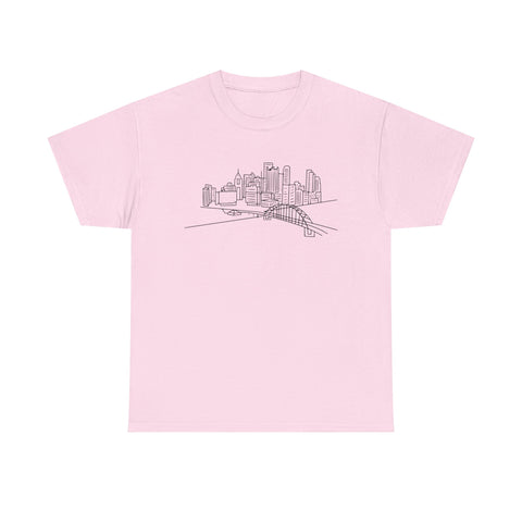 Pittsburgh Skyline - Unisex Heavy Cotton Tee