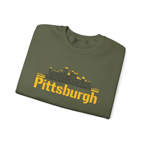 Pittsburgh Football Team Names - Heavy Blend™ Crewneck Sweatshirt