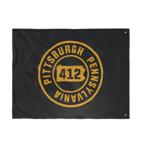 Pittsburgh Stamped - Double Sided Flag