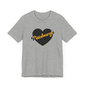 Pittsburgh Retro Heart - Short sleeve t-shirt T-Shirt Printify Athletic Heather S