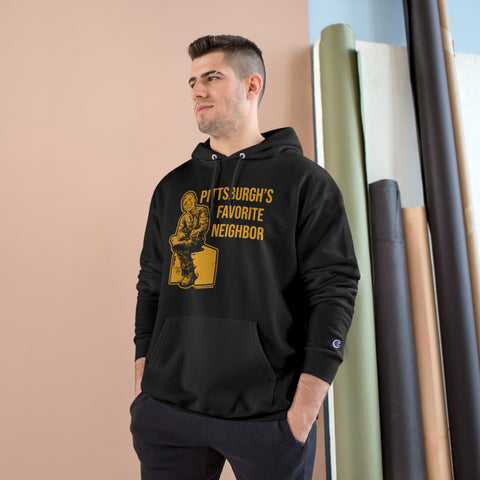 Pittsburgh's Favorite Neighbor - Champion Hoodie Hoodie Printify   