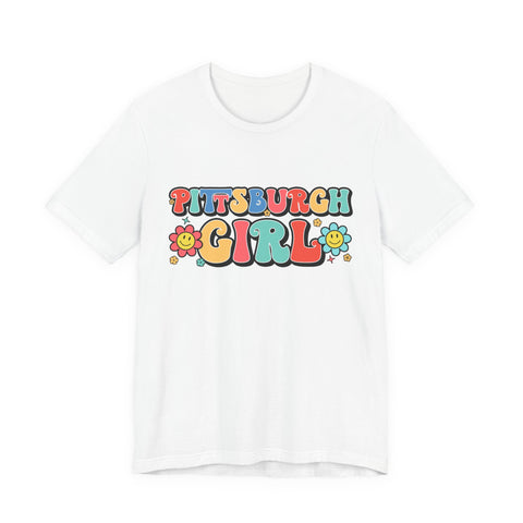 Pittsburgh Girl Retro Short Sleeve Tee-Shirt