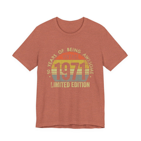 Vintage 1971 Awesome - Unisex Jersey Short Sleeve Tee