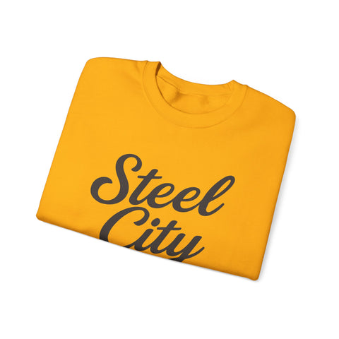 Steel City Cursive Print - Heavy Blend™ Crewneck Sweatshirt
