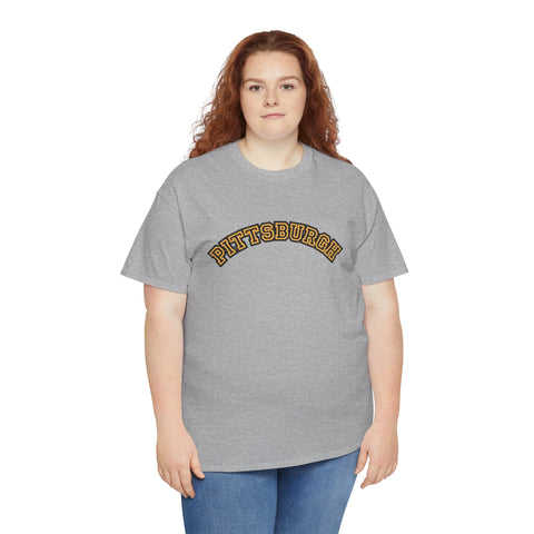 Pittsburgh Block Letters - Unisex Heavy Cotton Tee