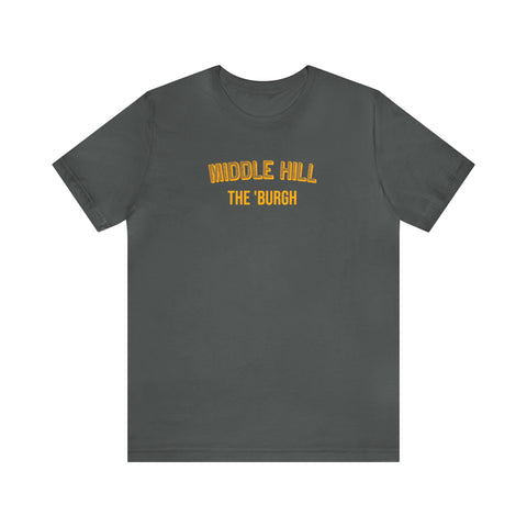 Middle Hill - The Burgh Neighborhood Series - Unisex Jersey Short Sleeve Tee T-Shirt Printify Asphalt S 