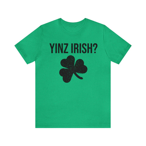 Irish Pittsburgher Yinz Irish Short Sleeve T-Shirt  - Unisex bella+canvas 3001 T-Shirt Printify Heather Kelly S 