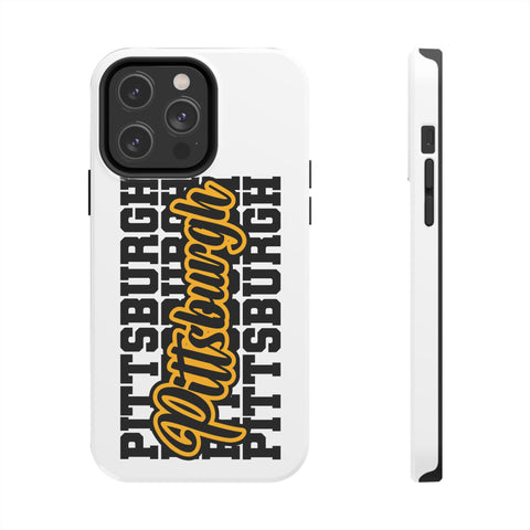 Pittsburgh Typography - iPhone Phone Case Mate Tough