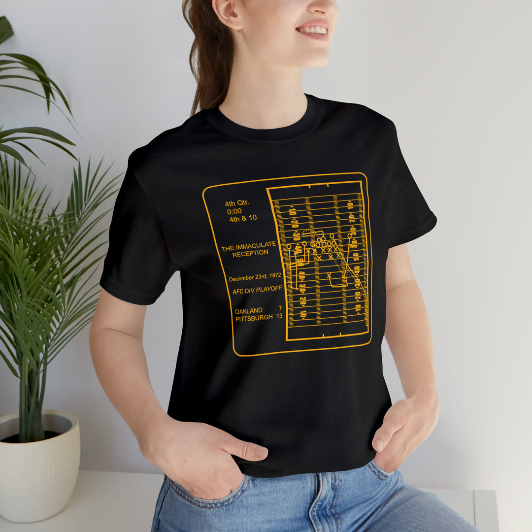 Famous Pittsburgh Sports Plays - The Immaculate Reception - Unisex Jersey Short Sleeve Tee T-Shirt Printify   