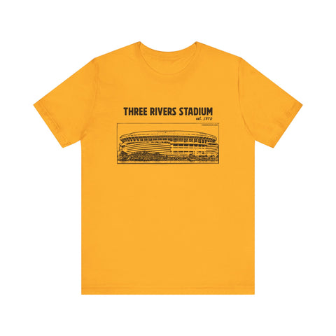 Three Rivers Stadium - 1970 - Retro Schematic - Short Sleeve Tee