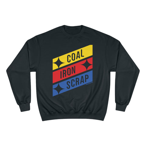 Coal Iron Scrap Champion Sweatshirt Sweatshirt Printify Black S 