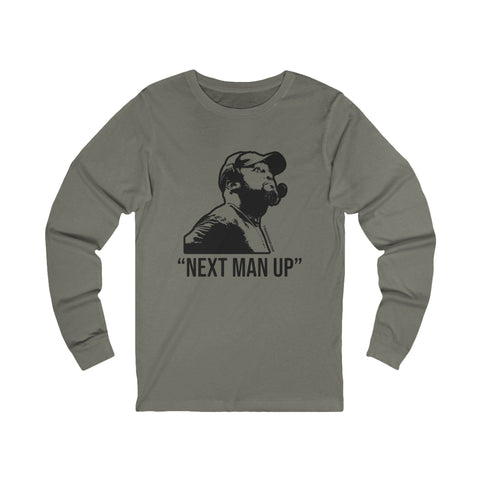 Next Man Up - Tomlin Quote - Long Sleeve Tee Long-sleeve Printify S Grey TriBlend