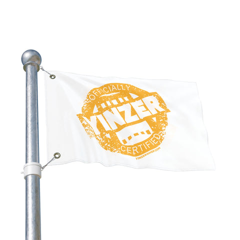 Yinzer Certified Stamped Graphic  - White Double Sided Flag